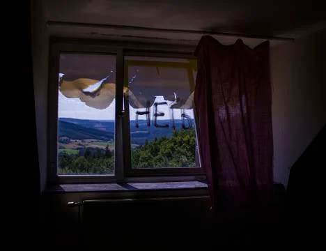 Window in abandoned Sanatorium Stock Photos