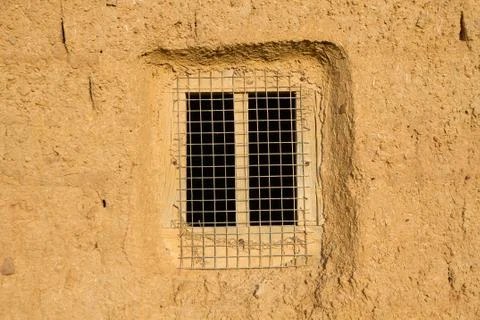 Window in Adobe Wall 库存照片