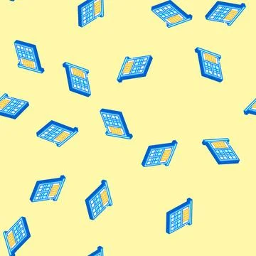 Window air conditioner unit isometric icon seamless pattern 스톡 일러스트