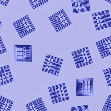 Window air conditioner unit line seamless pattern Stock Illustration