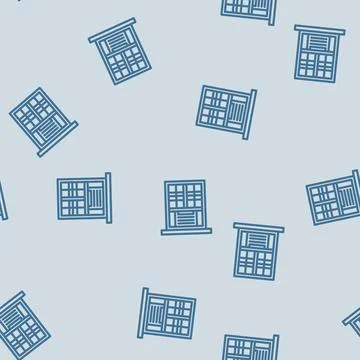 Window air conditioner unit line vector seamless pattern Stock Illustration