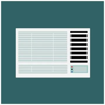 Window Air Conditioner vector. Stockillustratie