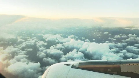 From the window of a airplane traveling Stock Footage 103520615