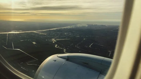 From the window of a airplane traveling Stock-Footage 103529418