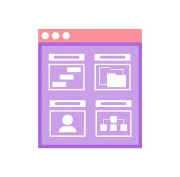 Window with Analysis of Business Project, Data Stock Illustration