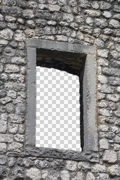 The window of an ancient house Stock Photos