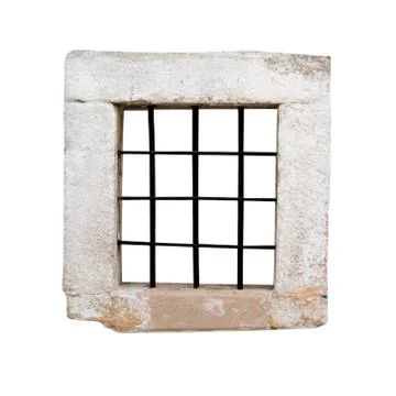 Window of an ancient prison cell Stock Photos