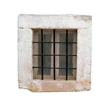 Window of an ancient prison cell Stock Photos