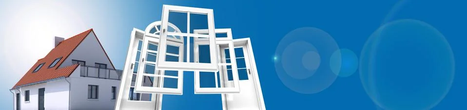 Window and door replacement Stock Illustration