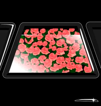 Window and flowers Stock Illustration