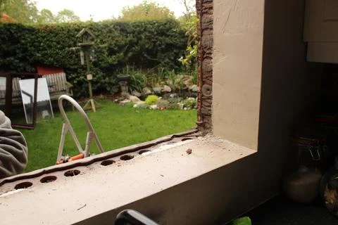 Window and frame removed Stock Photos