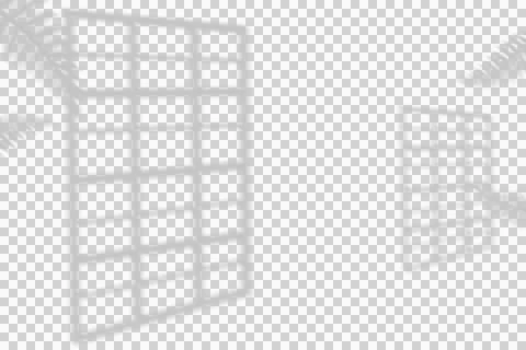 Window and Tropical Leaf Shadows Overlay Stock Illustration