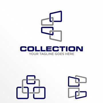 Window arrangement logo design vector stock. Stock Illustration