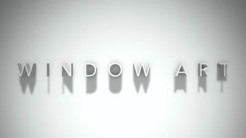 Window art 3D title animation with shadows on a white background Stock Footage 297274658