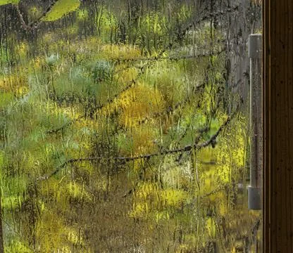 Window to autumn Stock Photos