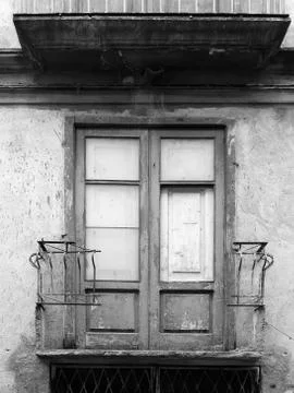 Window with balcony Stockfoto's