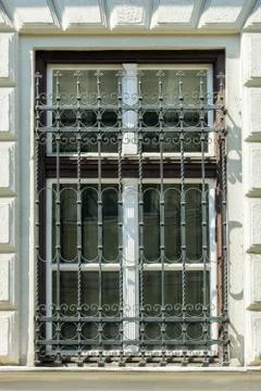 Window with bars. Stock Photos
