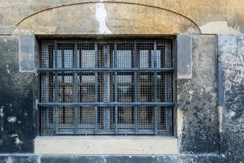 Window with bars. Stock-Fotos