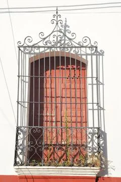 Window with bars at Suchitoto Stock Photos
