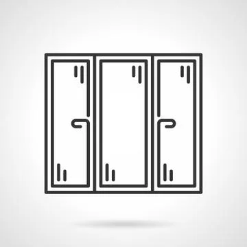 Window black line vector icon Stock Illustration