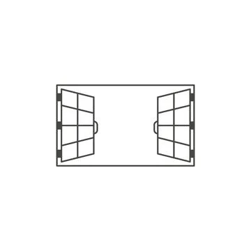 Window blank view. Vector outline icon illustration Stock Illustration