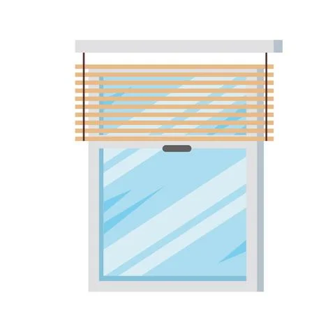 Window with blind Ilustración de archivo