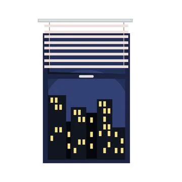 Window with blind Stock Illustration