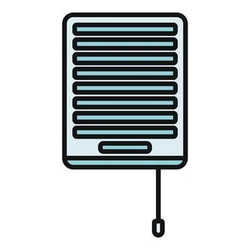 Window blinds icon showing light control and privacy Stock Illustration