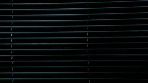 Window Blinds Opening to Reveal Suburban Neighborhood Stock Footage 343093093