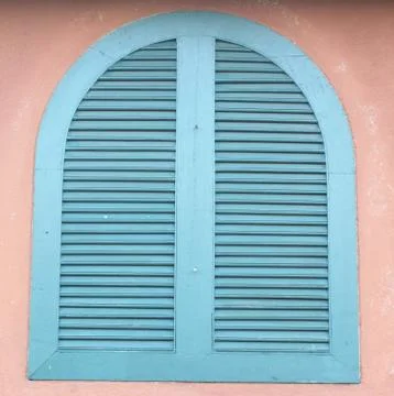 Window with blue Stock Photos