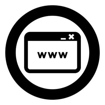 Window browser internet or web page icon black color vector illustration simp Stock Illustration