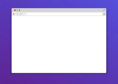 Window browser mockup. Website computer desktop device screen, empty network Stock Illustration