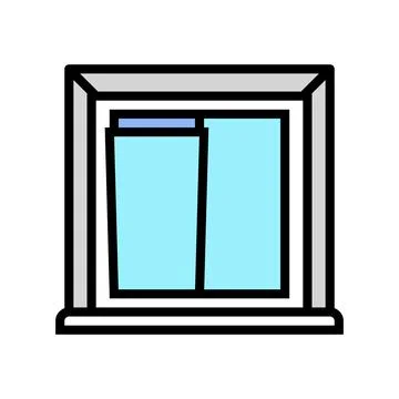 Window building structure color icon vector illustration Ilustración de archivo