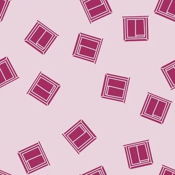 Window building structure glyph seamless pattern Stock Illustration