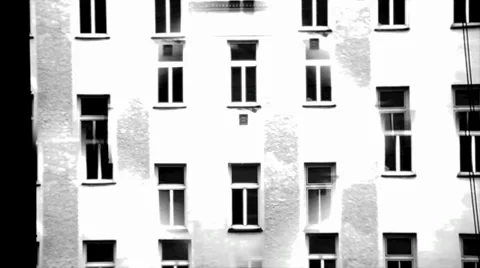 Window on building trough prisma lens Stock Footage 35091977