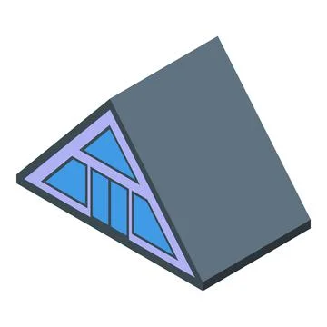 Window bungalow icon isometric vector. Tropical house Stock-Illustration