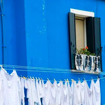 Window of Burano Stock Photos