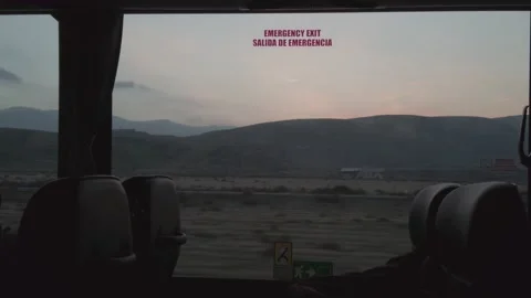 Window Bus View Emergency Exit Stock-Footage 166362250