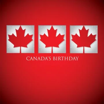 Window Canada Day card in vector format. Stock Illustration