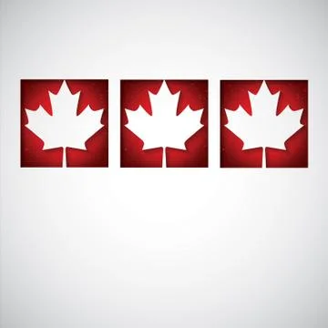 Window Canada Day card in vector format. Stock Illustration
