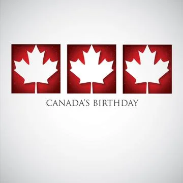 Window Canada Day card in vector format. Stock Illustration