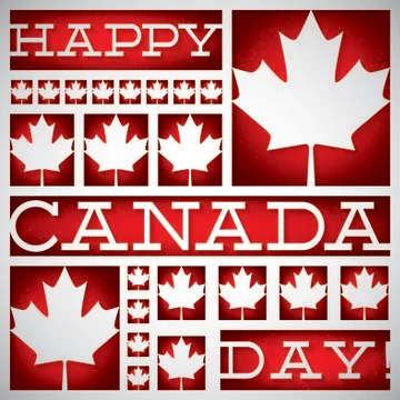 Window Canada Day card in vector format. Stock Illustration
