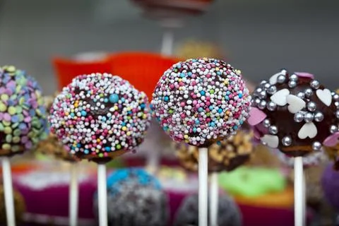 In the window of a candy store Stock Photos