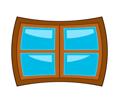 Window cartoon vector symbol icon design. Stock Illustration