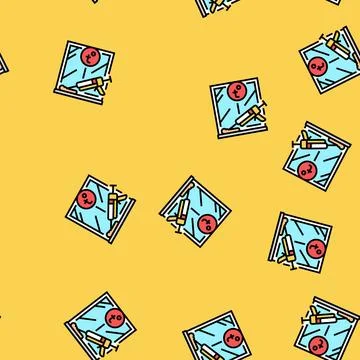 Window caulking sealing home vector seamless pattern Stock Illustration