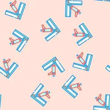Window caulking sealing home vector seamless pattern Stock Illustration