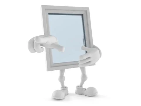 Window character Illustrazione stock