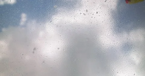 Window cleaner cleans window with foam and puller Stock-Footage 195991761