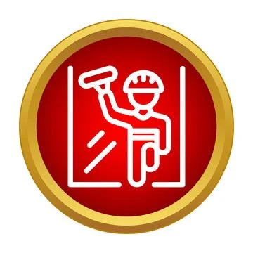 Window cleaner icon for cleaning service and maintenance Illustrazione stock
