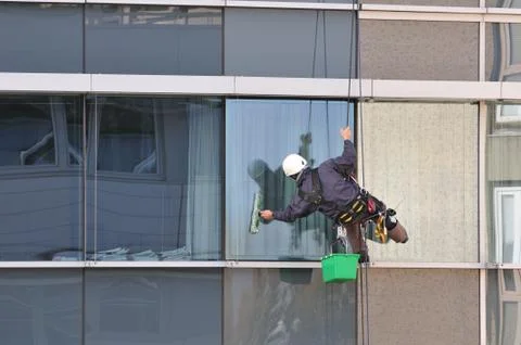 Window cleaner Stock Photos